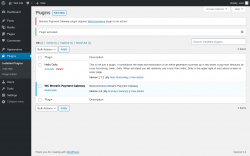 Page screenshot: Plugins &lsaquo; Test site &mdash; WordPress