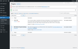 Page screenshot: Plugins &lsaquo; Test site &mdash; WordPress