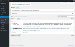 Page screenshot: Plugins ‹ Test site — WordPress