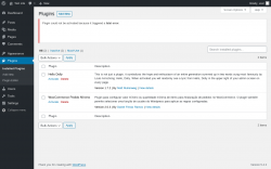 Page screenshot: Plugins &lsaquo; Test site &mdash; WordPress