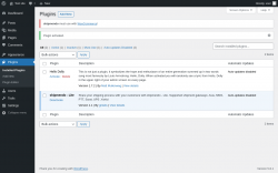 Page screenshot: Plugins &lsaquo; Test site &mdash; WordPress