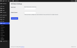 Page screenshot: Settings &rarr; WCSlack