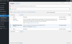 Page screenshot: Plugins &lsaquo; Test site &mdash; WordPress