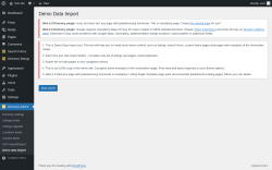 Page screenshot: Directory Admin → Demo data Import