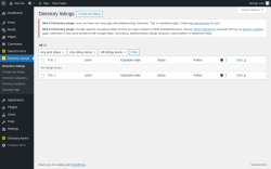 Page screenshot: Directory listings