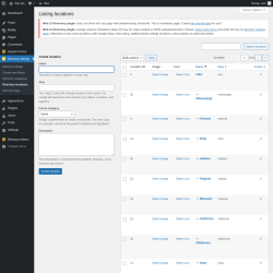 Page screenshot: Directory listings → Directory locations