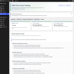 Page screenshot: Web Plura &rarr; Settings