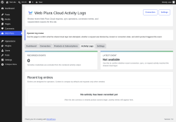 Page screenshot: Web Plura &rarr; Activity Logs