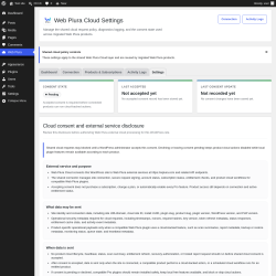 Page screenshot: Web Plura &rarr; Settings