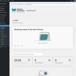Page screenshot: Webba Booking