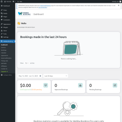 Page screenshot: Webba Booking