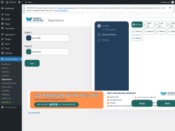 Page screenshot: Webba Booking → Appearance