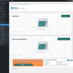 Page screenshot: Webba Booking → Services
