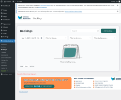 Page screenshot: Webba Booking → Bookings