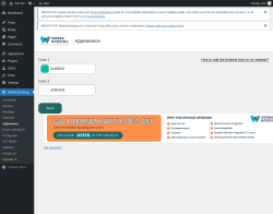 Page screenshot: Webba Booking → Appearance