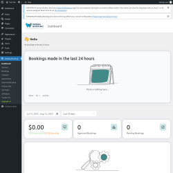 Page screenshot: Webba Booking