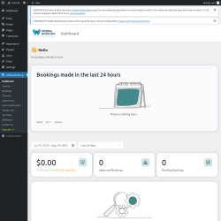 Page screenshot: Webba Booking