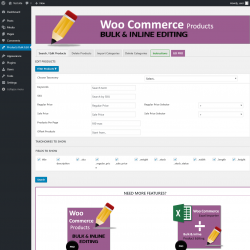 Page screenshot: Products Bulk Edit