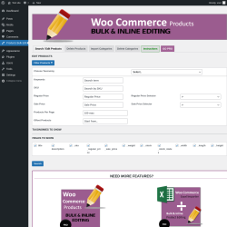 Page screenshot: Products Bulk Edit