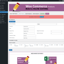 Page screenshot: Products Bulk Edit &rarr; Delete Products