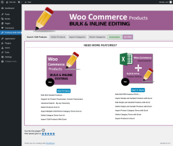 Page screenshot: Products Bulk Edit &rarr; GO PRO