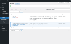 Page screenshot: Plugins &lsaquo; Test site &mdash; WordPress