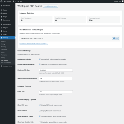 Page screenshot: Settings &rarr; PDF Search