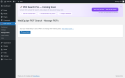 Page screenshot: PDF Search &rarr; Manage PDFs