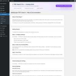 Page screenshot: PDF Search &rarr; Help