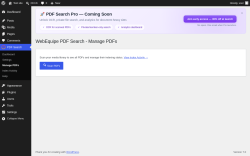 Page screenshot: PDF Search &rarr; Manage PDFs