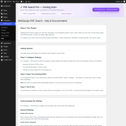 Page screenshot: PDF Search &rarr; Help