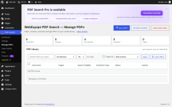 Page screenshot: PDF Search &rarr; Manage PDFs