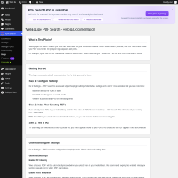 Page screenshot: PDF Search &rarr; Help