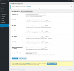 Page screenshot: WebHotelier Options