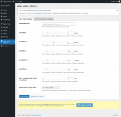 Page screenshot: WebHotelier Options