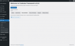 Page screenshot: Tools → Codestar Framework → Documentation