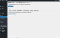 Page screenshot: Tools → Codestar Framework → Documentation