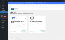 Page screenshot: Jitsi Meet → Add-ons 
				
				 New 