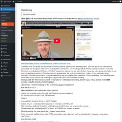 Page screenshot: WebinarIgnition → Changelog