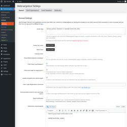 Page screenshot: WebinarIgnition → Settings → General
