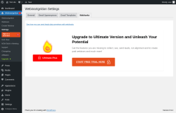 Page screenshot: WebinarIgnition &rarr; Settings &rarr; Webhooks