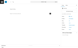 Page screenshot: Add Page &lsaquo; Test site &mdash; WordPress