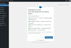 Page screenshot: WebinarIgnition &lsaquo; Test site &mdash; WordPress