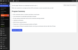 Page screenshot: WebinarIgnition &rarr; Affiliation