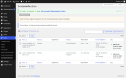 Page screenshot: Tools &rarr; Scheduled Actions