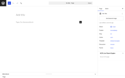 Page screenshot: Add Page &lsaquo; Test site &mdash; WordPress