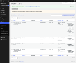 Page screenshot: Tools &rarr; Scheduled Actions