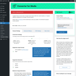 Page screenshot: Settings &rarr; Converter for Media