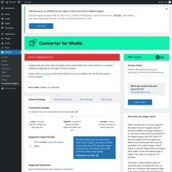 Page screenshot: Settings → Converter for Media