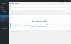 Page screenshot: Plugins &lsaquo; Test site &mdash; WordPress
